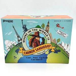 Pressman Where in the World Is Carmen Sandiego Complete Card Game 1993